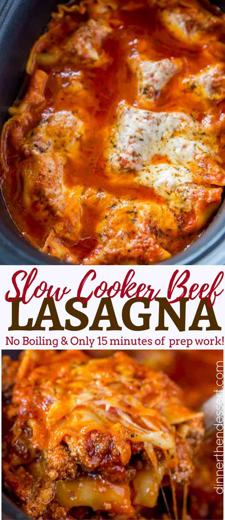 Crock Pot Lasagna with almost none of the effort of normal lasagna. Your slow cooker does all the work!