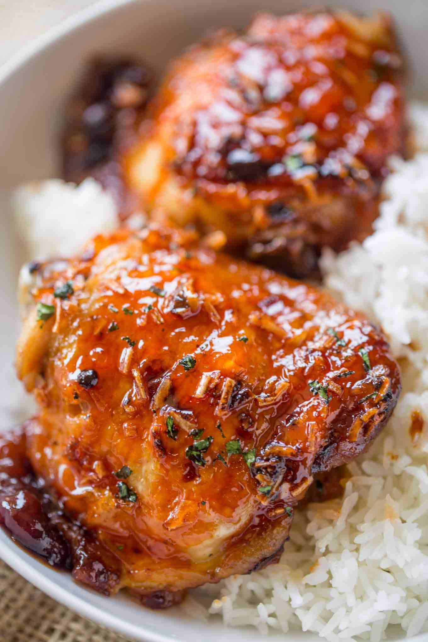 Apricot Chicken with Rice