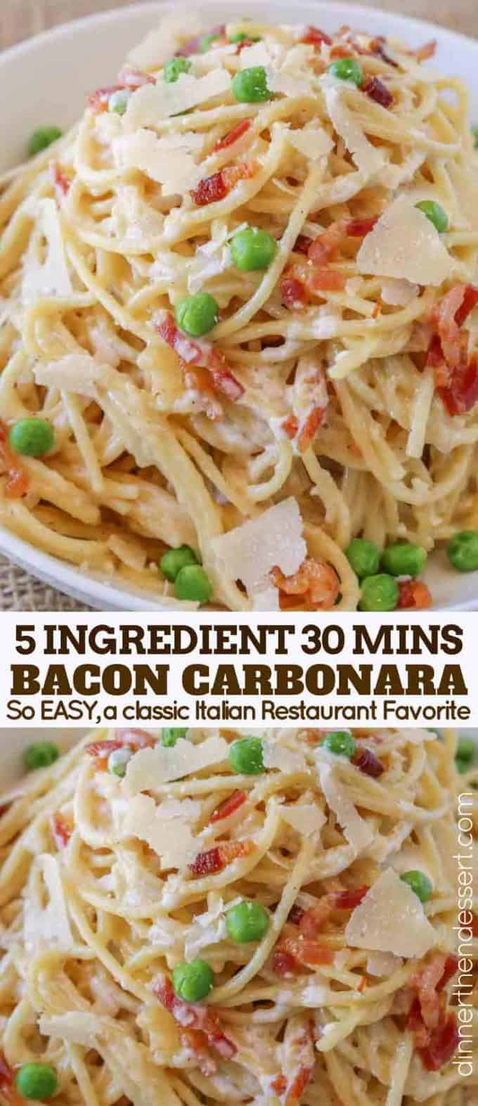 Carbonara Pasta Collage