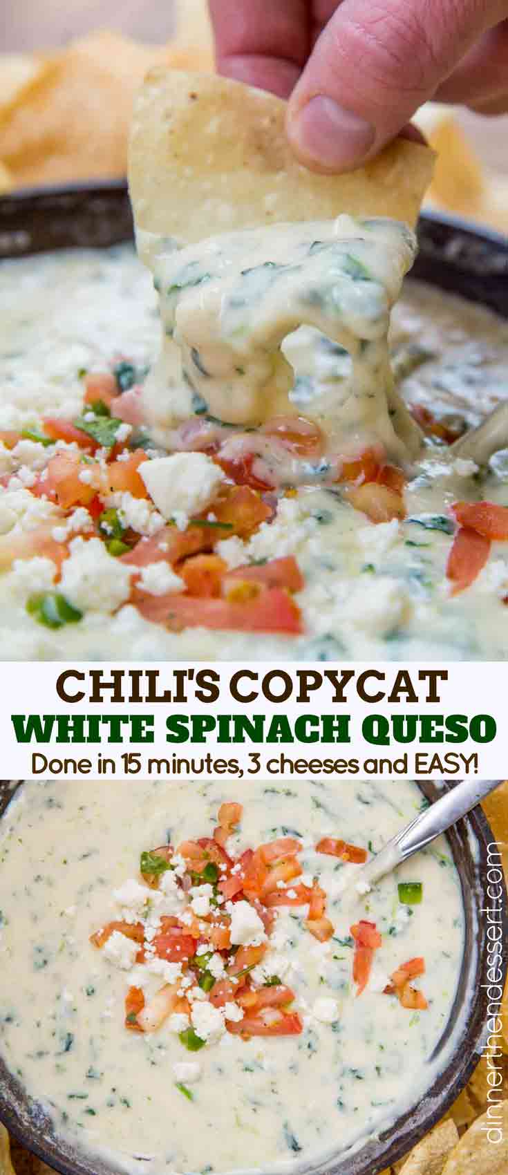 White Spinach Queso Collage Pictures