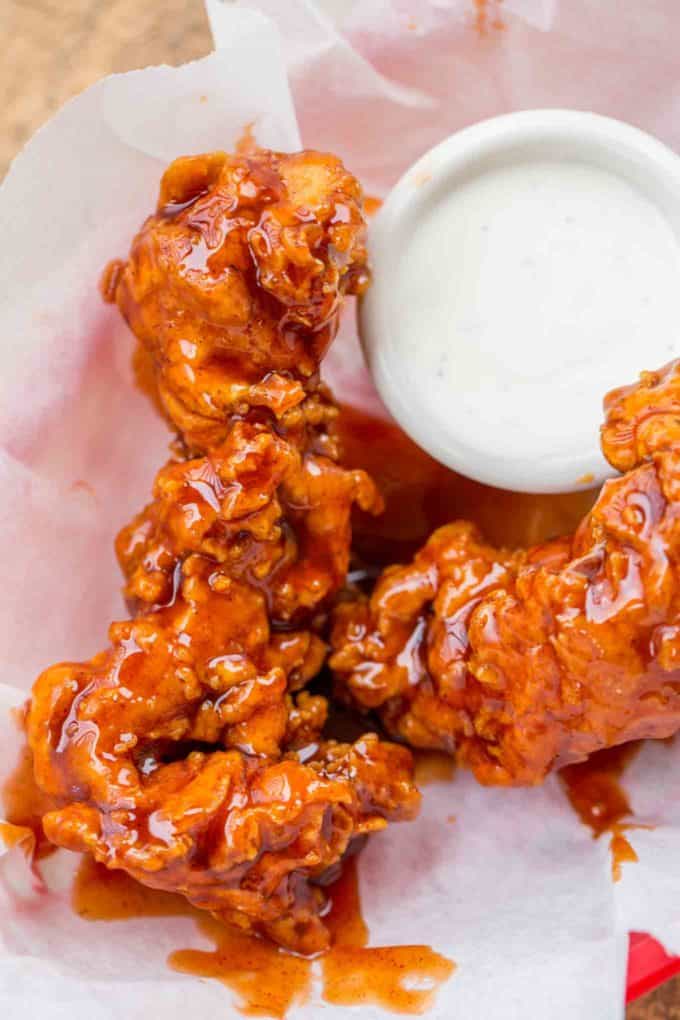 Buffalo Chicken Strips with Ranch Sauce