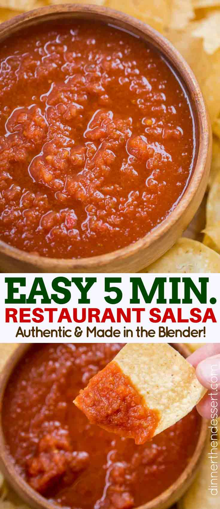 restaurant style salsa collage