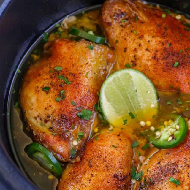 Crockpot Honey Lime Chicken with Jalapenos