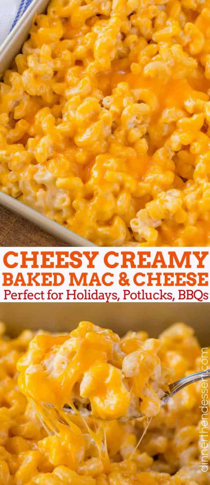 Cheesy Baked Mac and Cheese collage