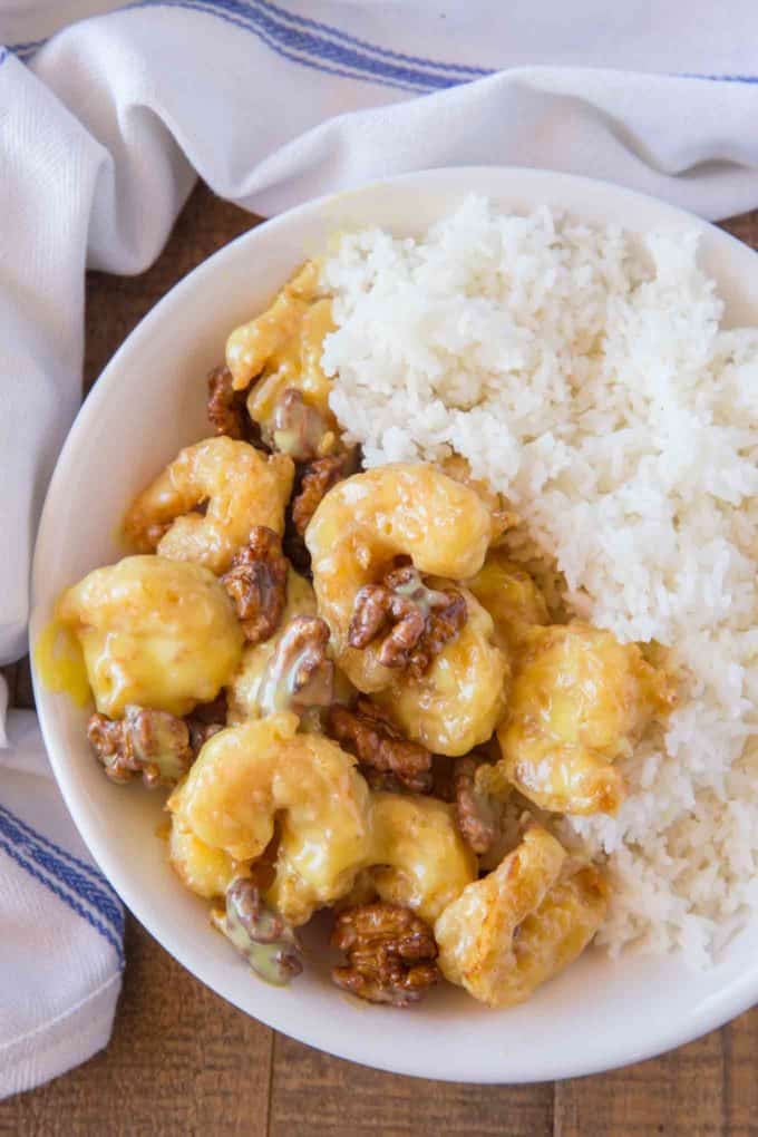 Easy Honey Shrimp with Walnuts