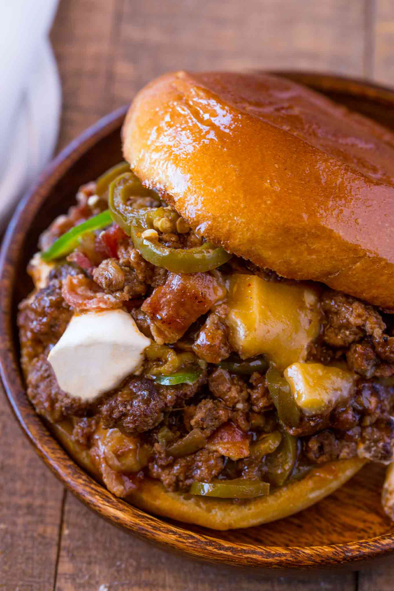Bacon and Cheddar Jalapeno Sloppy Joes