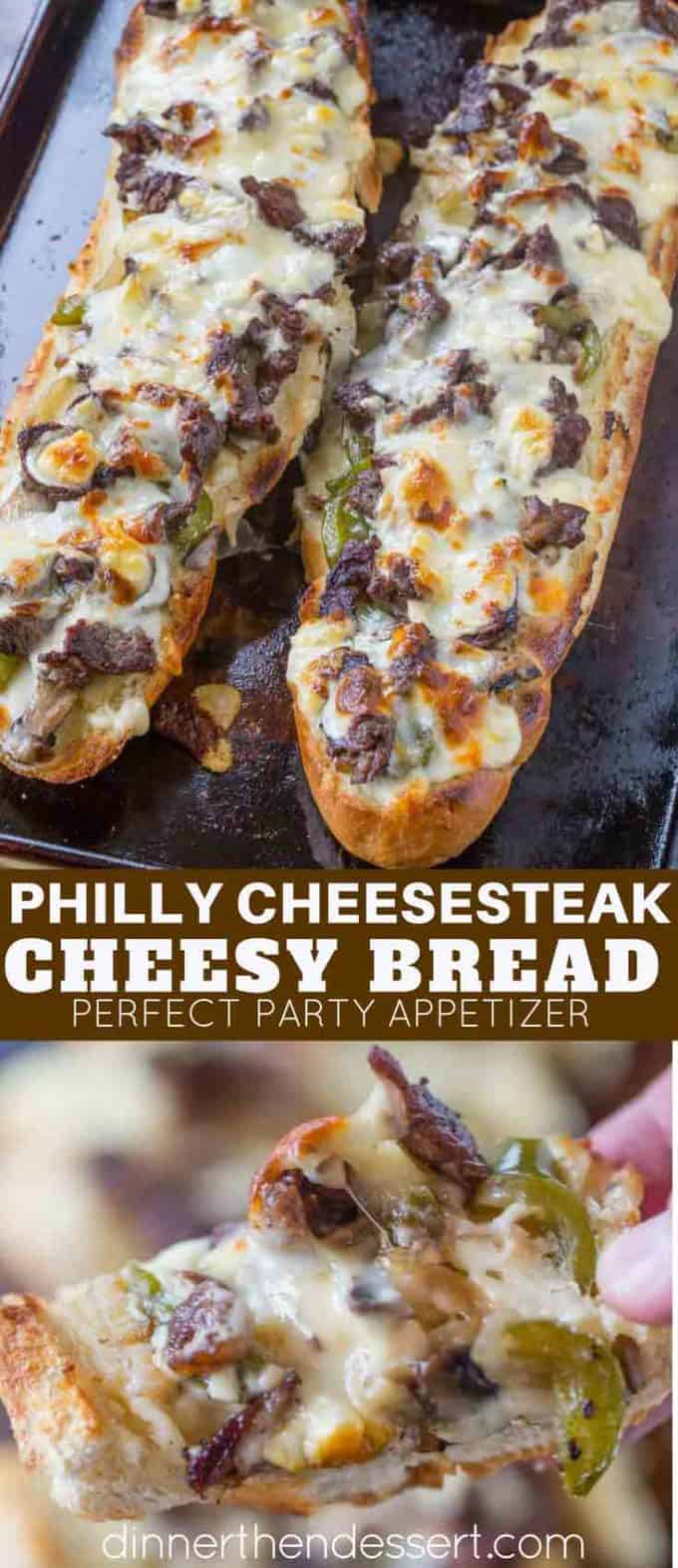 Philly Cheesesteak Cheesy Bread