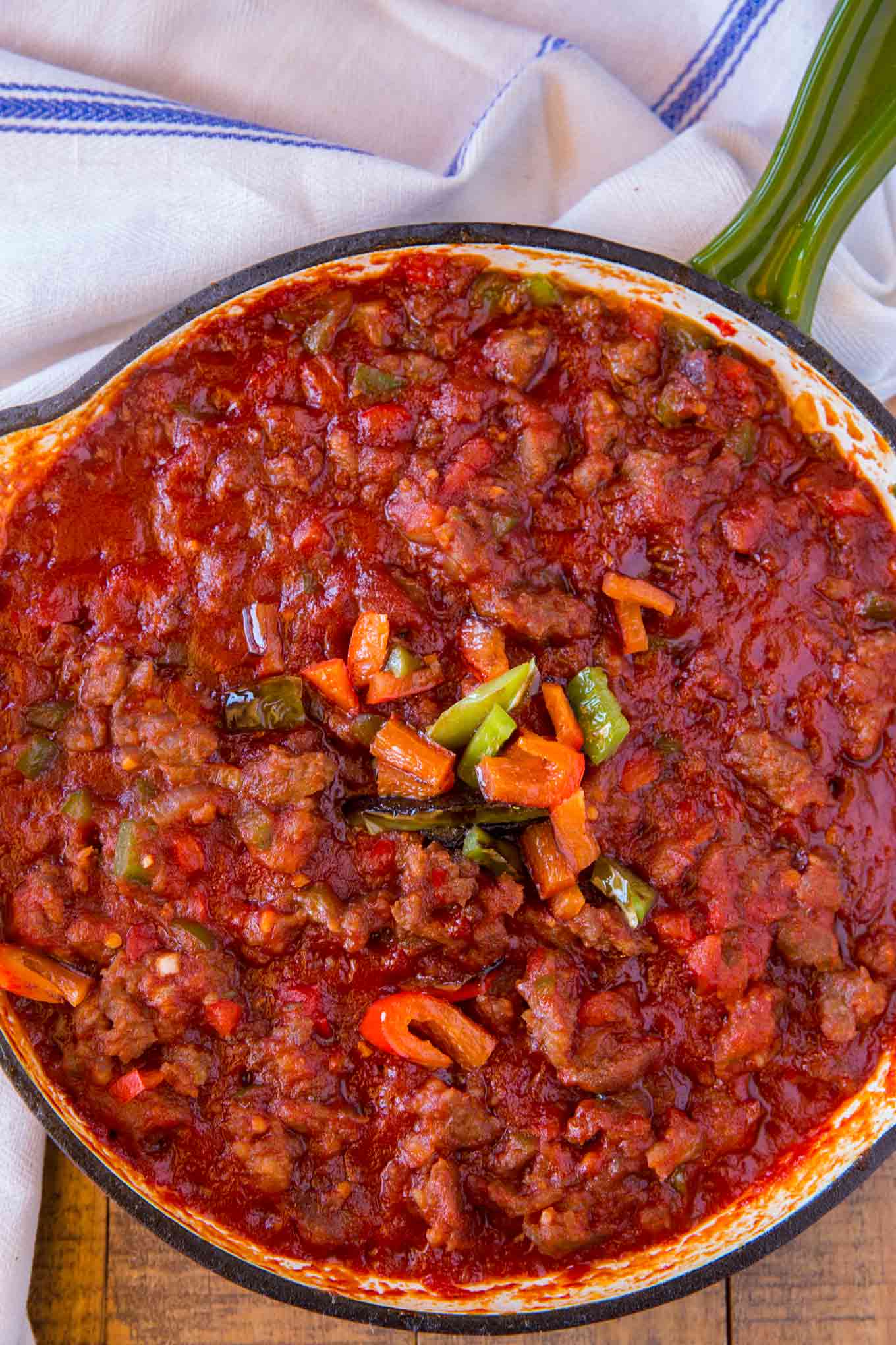Sausage Sloppy Joes with Bell Peppers