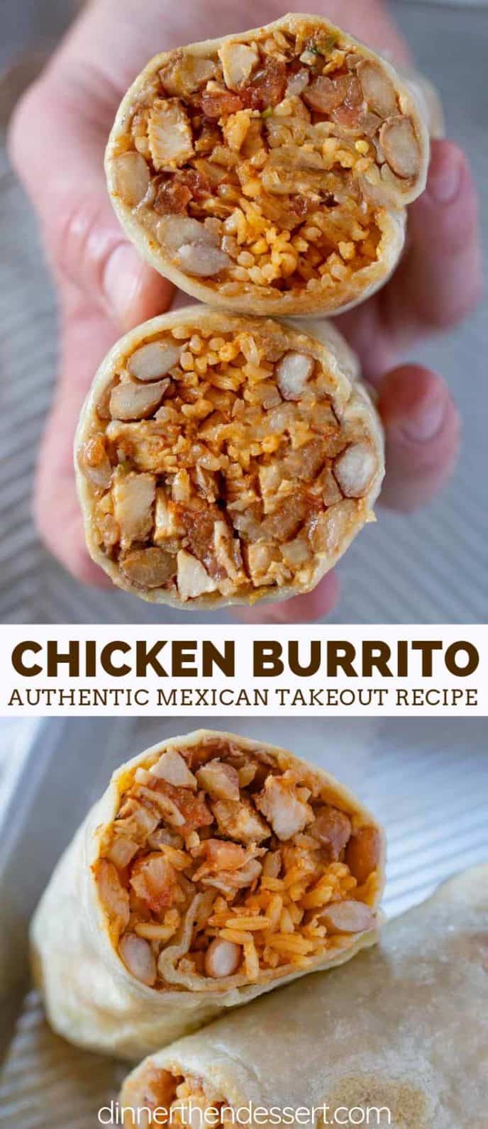 Easy Mexican Chicken and Bean Burrito