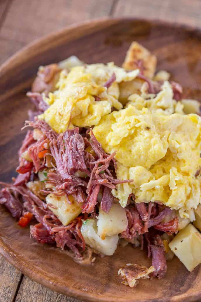 Corned Beef Hash with Scrambled Eggs