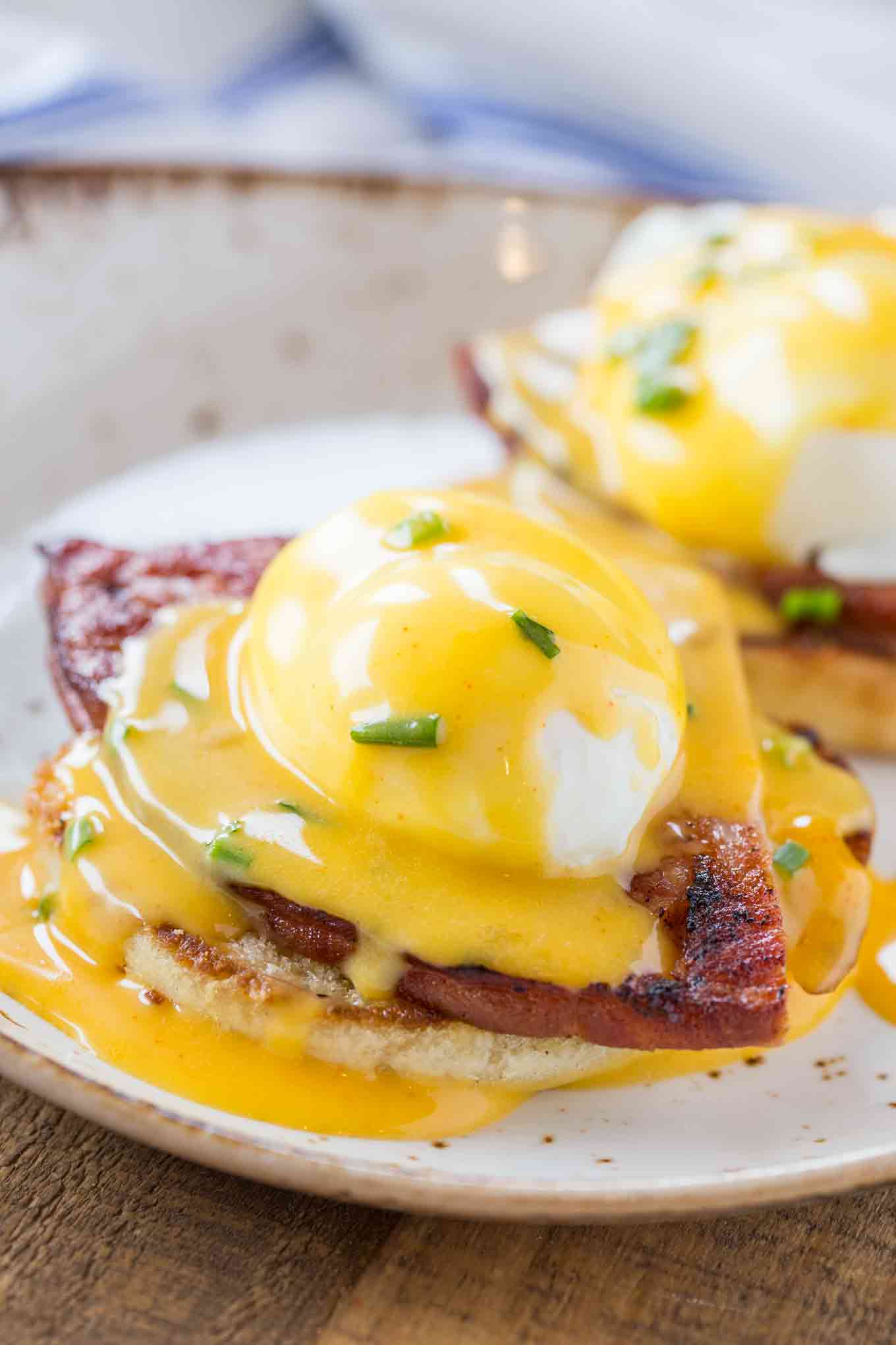 Benedict breakfast with eggs and hollandaise