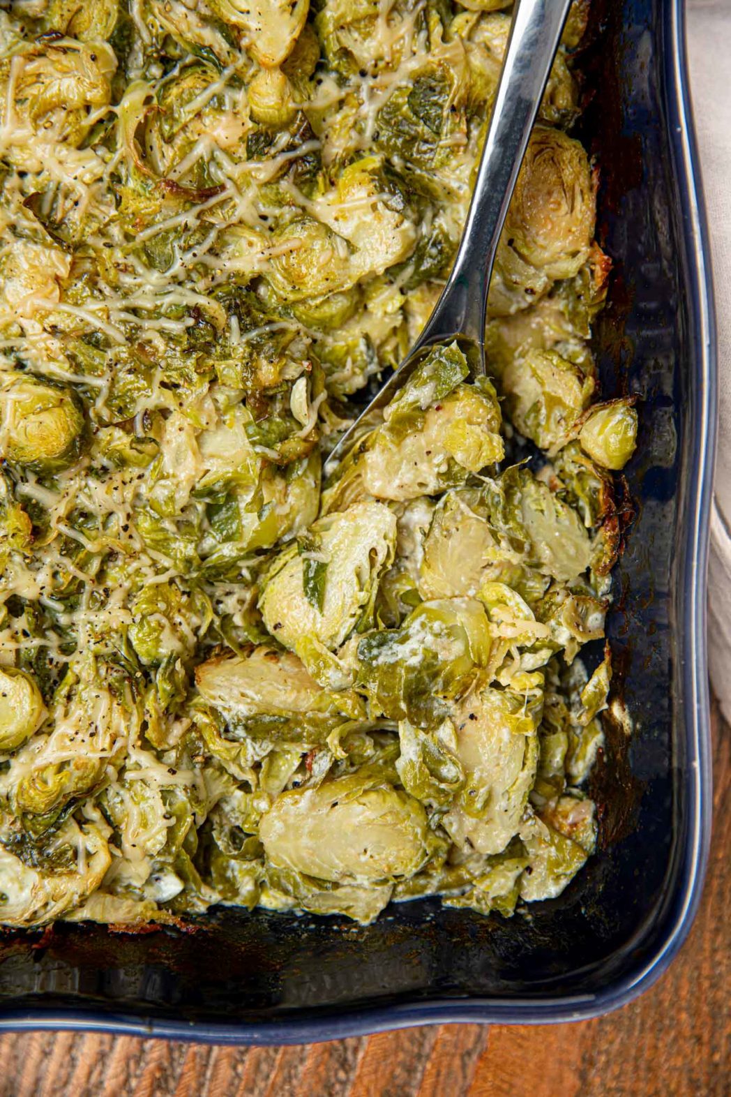 Close up of Brussels Sprouts Gratin