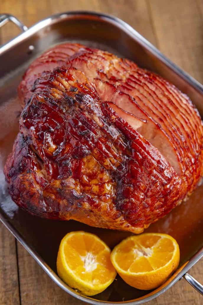 Easy Baked Ham with Brown Sugar and Orange Juice