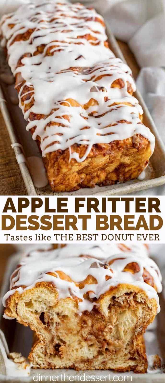 Apple Fritter Bread with Icing