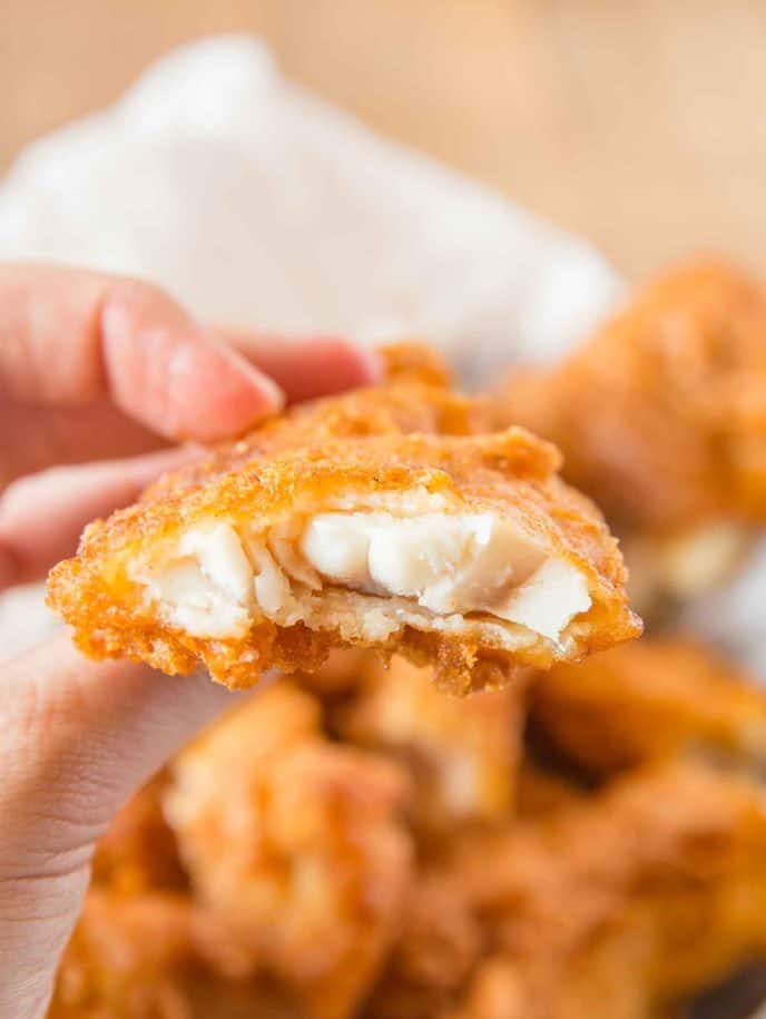 Bite of Beer Battered Cod Fish