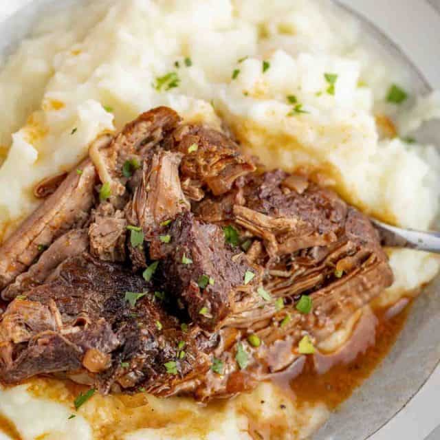Red Wine Pot Roast and Mashed Potatoes