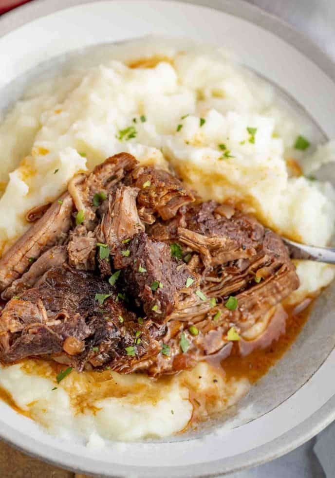 Red Wine Pot Roast and Mashed Potatoes