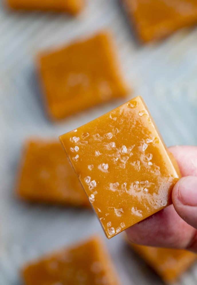 Chewy Salted Caramel Squares
