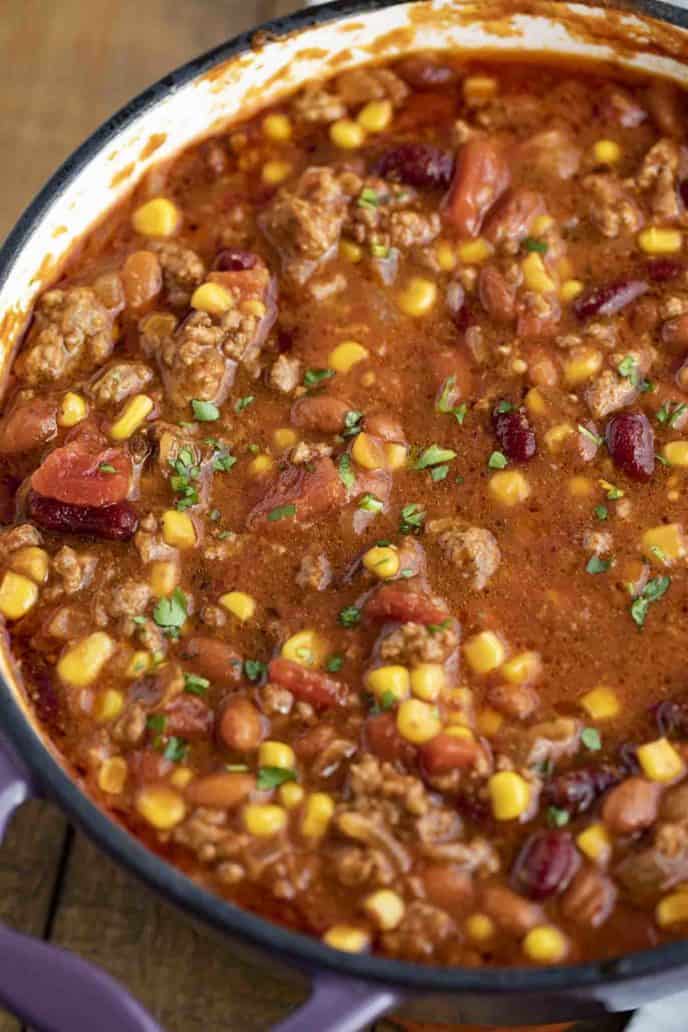 Pot of Beef Taco Soup