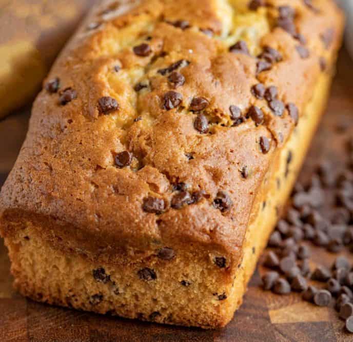 Loaf of Chocolate Chip Pound Cake