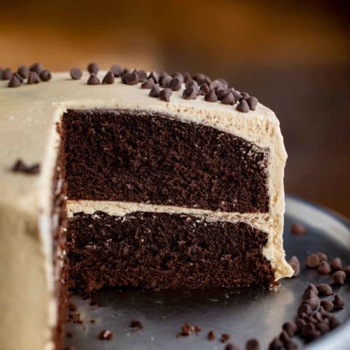 Chocolate Cake with Peanut Butter Frosting
