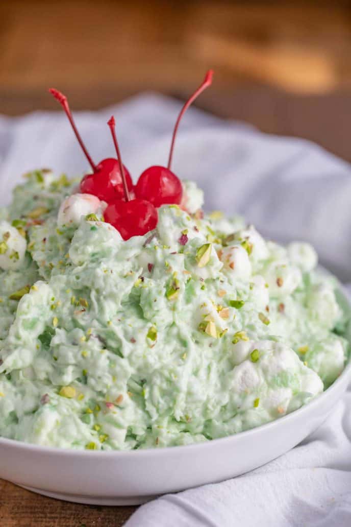 Watergate Salad with Pistachio Pudding and Pineapples