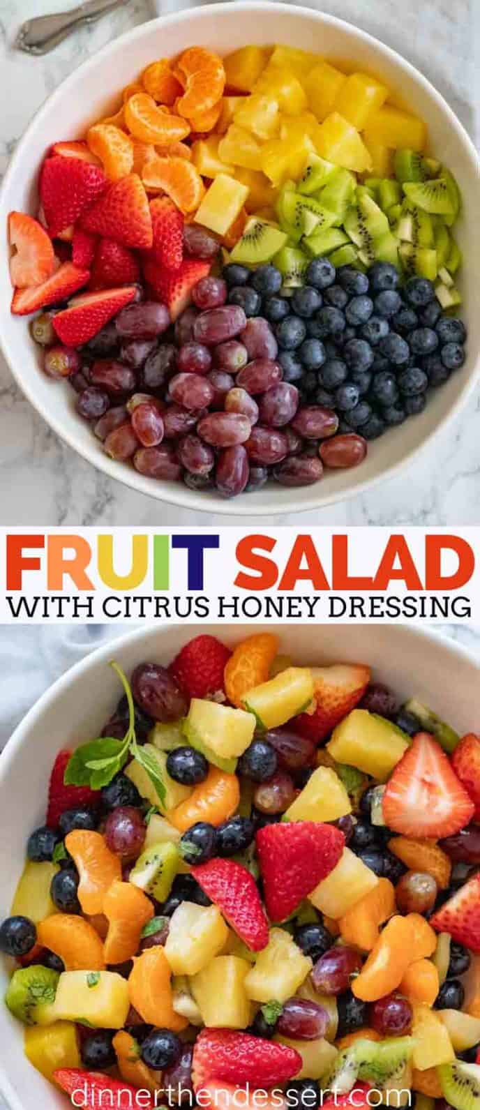 Fruit Salad with citrus honey dressing