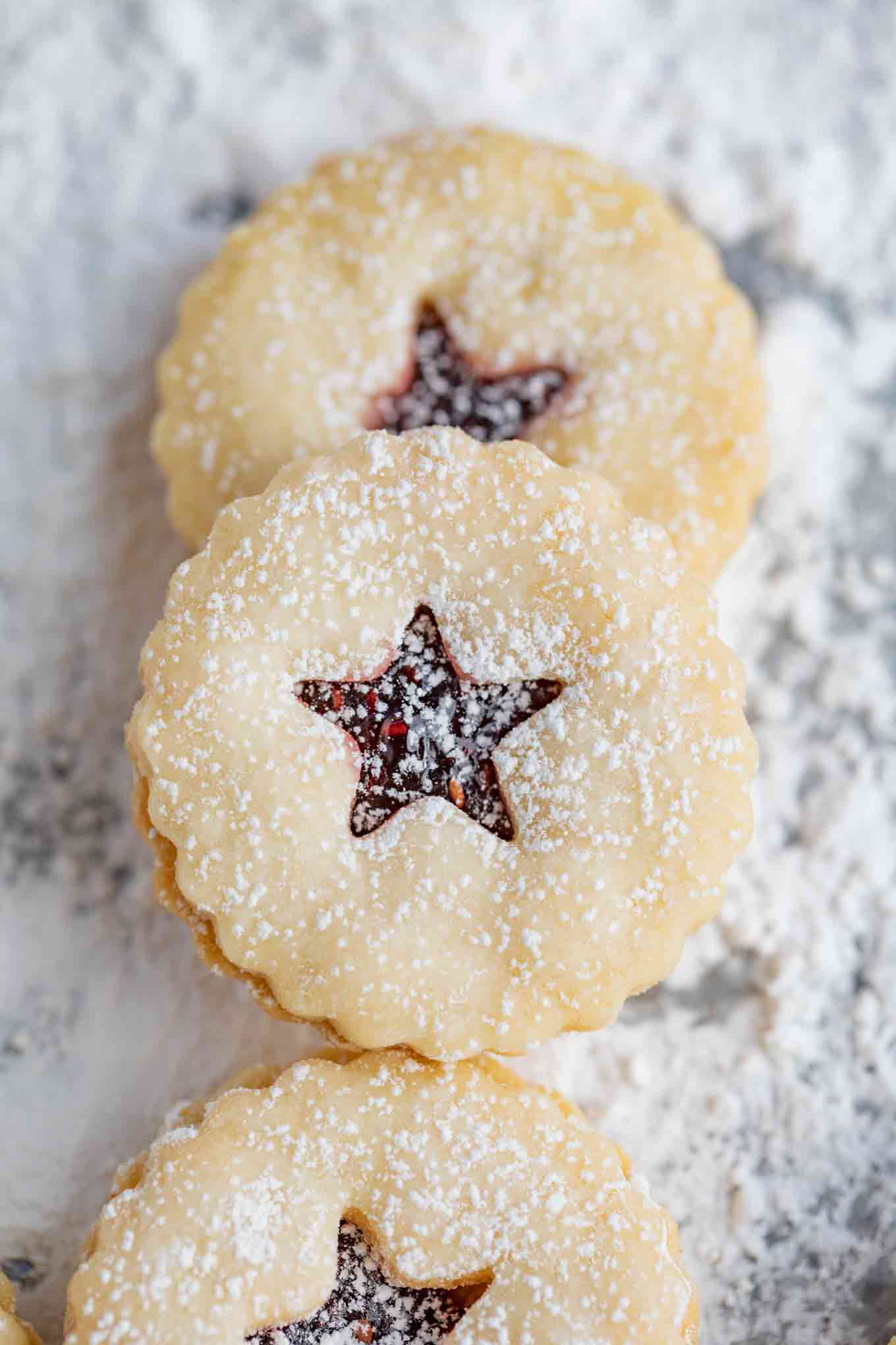 Linzer Cookies with Raspberry Filling