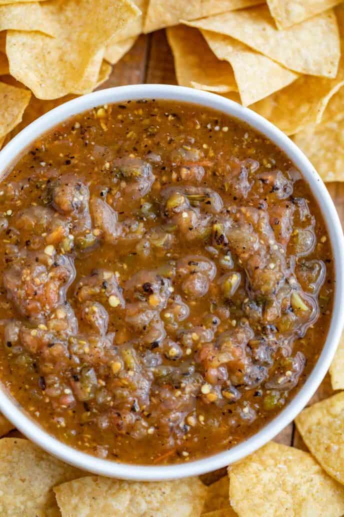 Chipotle Tomatillo Green Chili Salsa Copycat