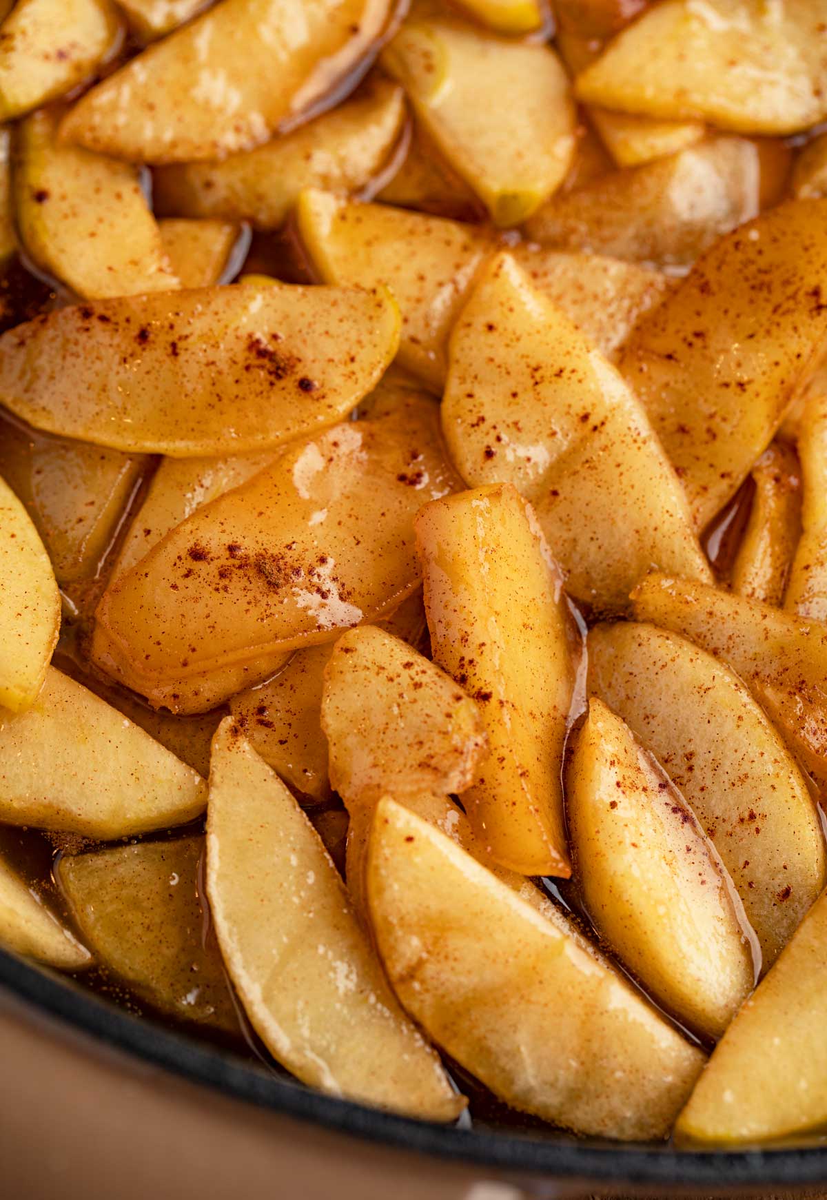 Southern Fried Apples in skillet