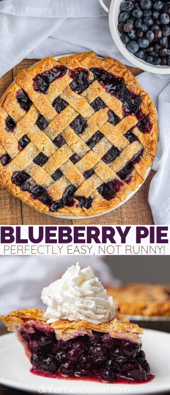 Collage of Blueberry Pie photos