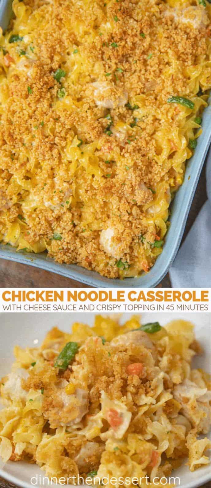 Noodle Casserole with creamy chicken