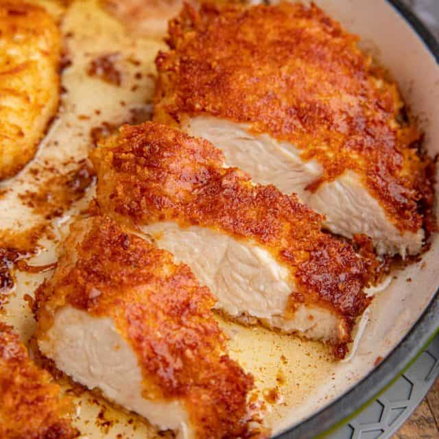 Sliced Parmesan Crusted Chicken