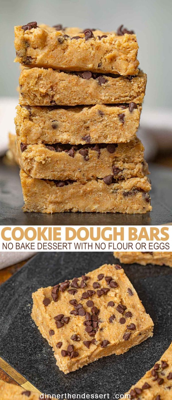 Stacked Cookie Dough Bars