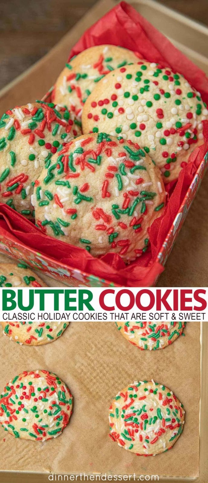 Butter Cookies in a Christmas box