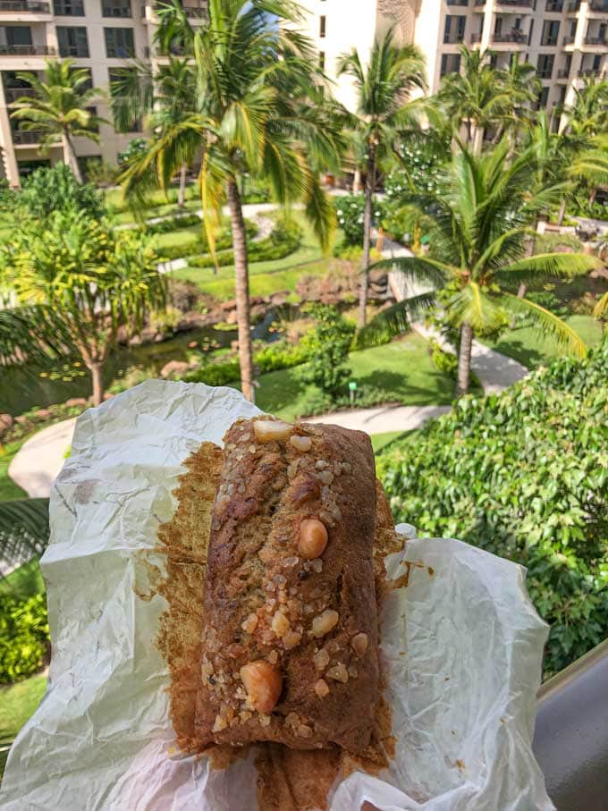 Macadamia Nut Banana Bread in Hawaii