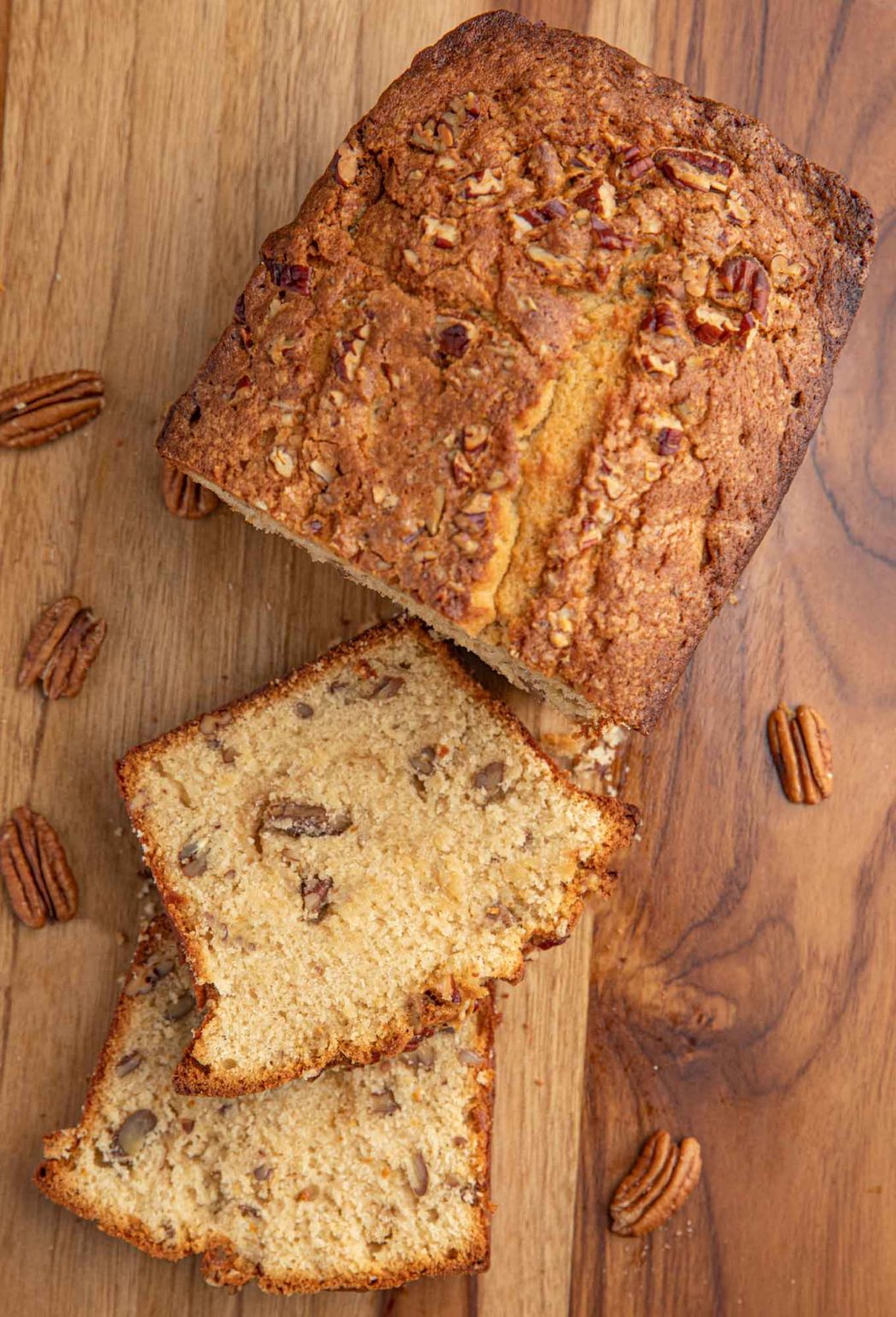 Brown Sugar Pound Cake with nuts