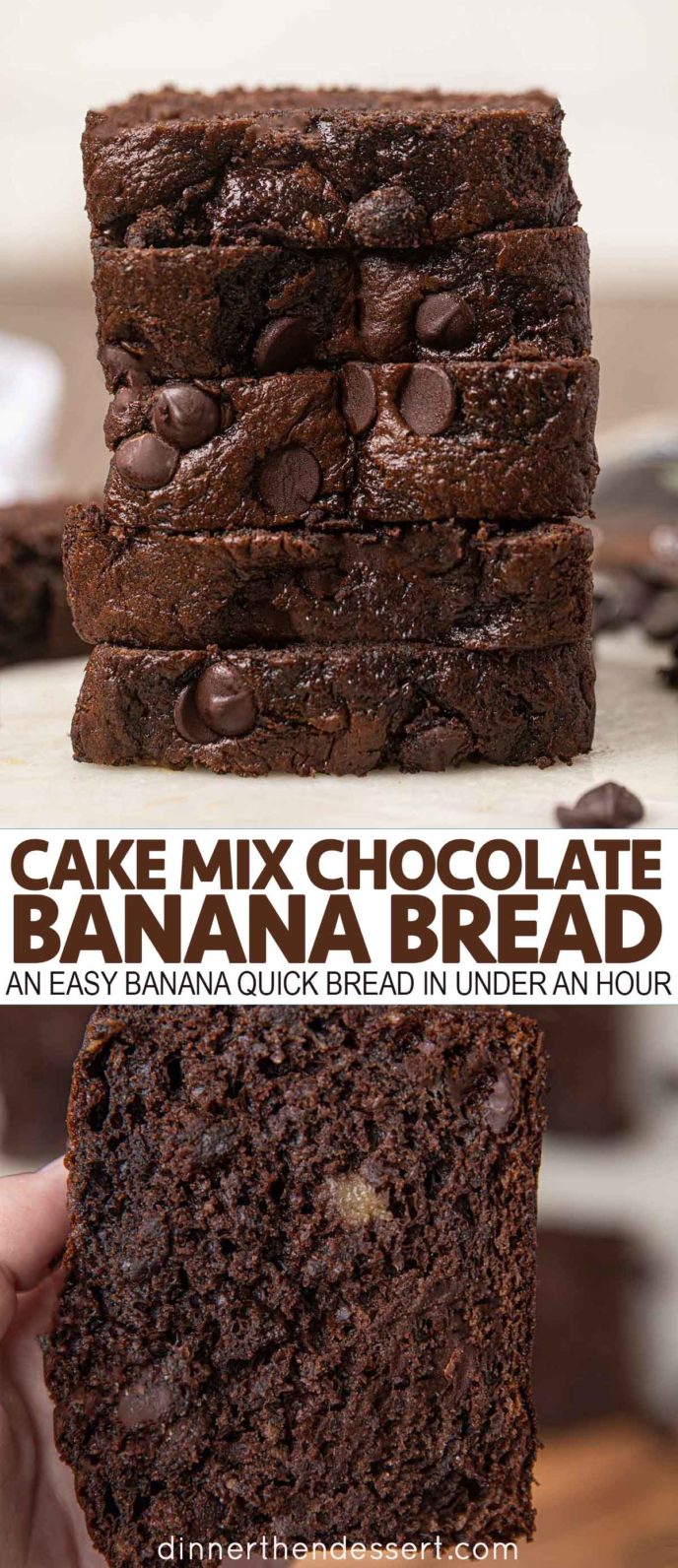 Cake Mix Chocolate Banana Bread