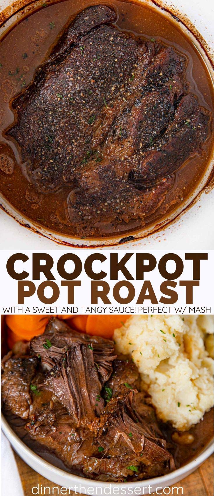 Collage of Crockpot Pot Roast